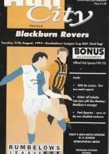 Hull City v Blackburn Rovers 27-Aug-1991
