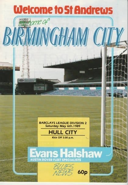 Birmingham City v Hull City  06-May-1989