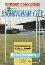 Birmingham City v Ipswich Town 26-Nov-1988