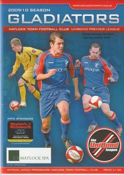 Matlock Town v Kidderminster Harriers 12-Dec-2009