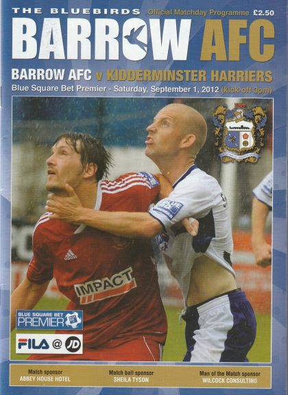 Barrow v Kidderminster Harriers 01-Sep-2012