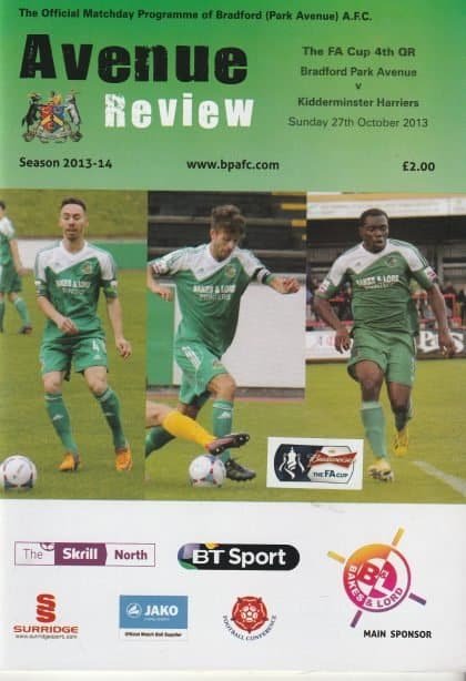 Bradford Park Avenue v Kidderminster Harriers  27-Oct-2013