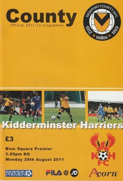 Newport County v Kidderminster Harriers 29-Aug-2011