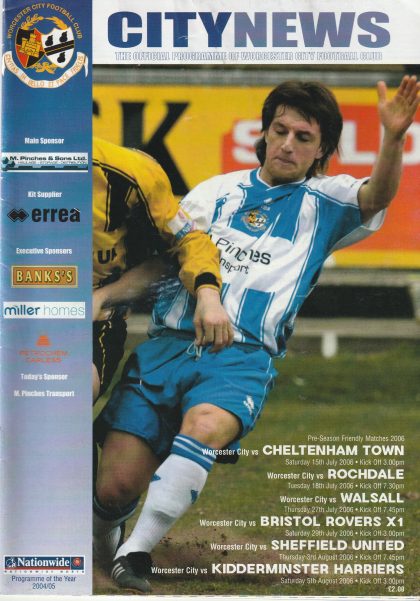 Worcester City v Walsall  27-Jul-2006