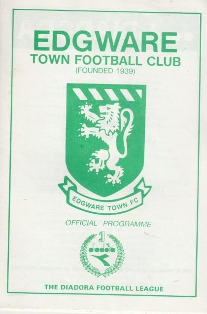 Edgware v Kingsbury Town 21-Aug-1991