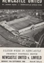 Newcastle United v Linfield 19-Sep-1966