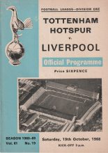Tottenham Hotspur v Liverpool 19-Oct-1968
