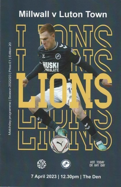 Millwall v Luton Town  07-Apr-2023