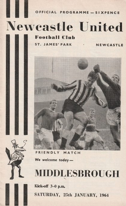 Newcastle United v Middlesbrough 25-Jan-1964