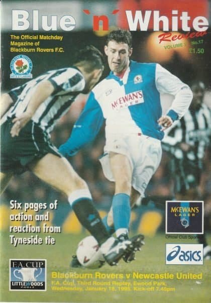 Blackburn Rovers v Newcastle United   18-Jan-1995