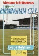 Birmingham City v Oxford United  04-Mar-1989