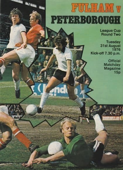 Fulham v Peterborough United  31-Aug-1976