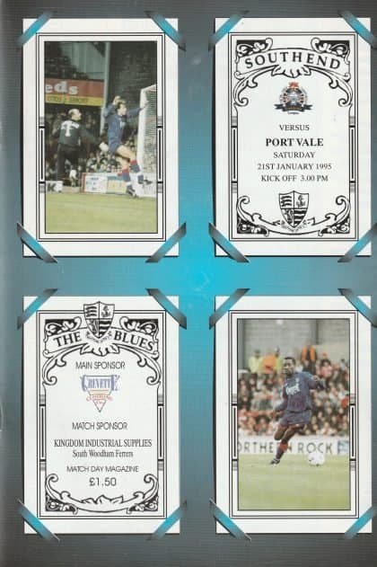 Southend United v Port Vale 21-Jan-1995