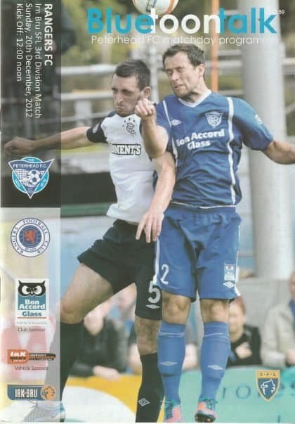 Peterhead v Glasgow Rangers 20-Dec-2012