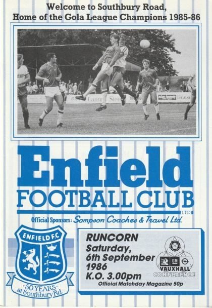 Enfield v Runcorn  06-Sep-1986