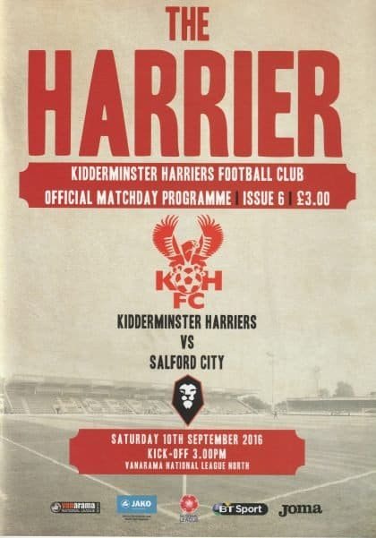 Kidderminster Harriers v Salford City  10-Sep-2016