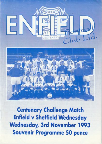 Enfield v Sheffield Wednesday  03-Nov-1993