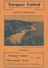 Torquay United v Shrewsbury Town 28-Sep-1957
