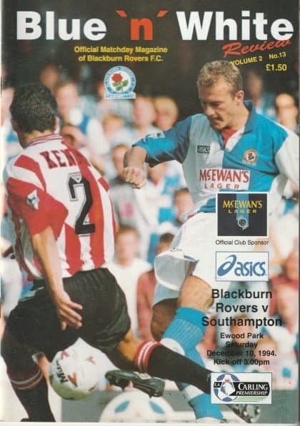 Blackburn Rovers v Southampton 10-Dec-1994