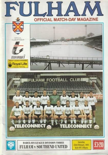 Fulham v Southend United 23-Feb-1991