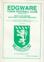 Edgware v Southgate  06-Sep-1989