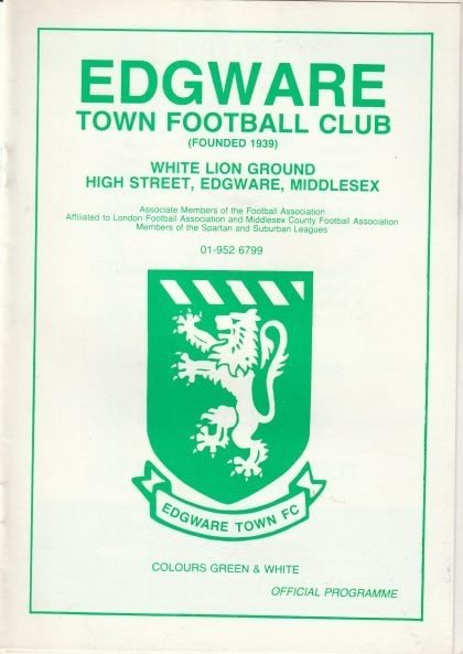 Edgware v Southgate  06-Sep-1989