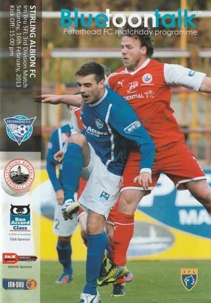 Peterhead v Stirling Albion 16-Feb-2013