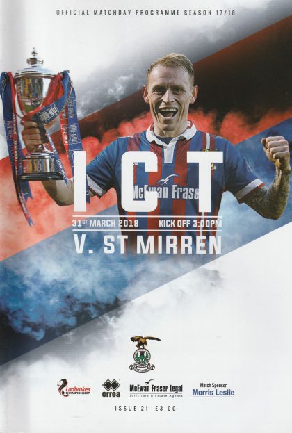 Inverness Caledonian Thistle v St Mirren 31-Mar-2018