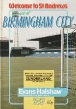 Birmingham City v Sunderland 17-Sep-1988