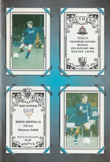 Southend United v Tranmere Rovers  02-Jan-1995