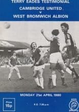 Cambridge United v West Bromwich Albion  21-Apr-1980