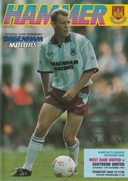 West Ham United v Southend United 12-Dec-1992