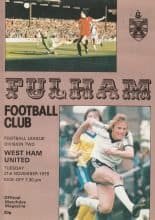 Fulham v West Ham United 21-Nov-1978