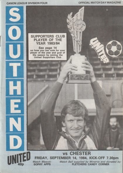 Southend United v Chester City 14-Sep-1984