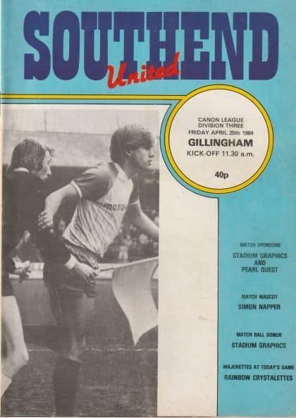 Southend United v Gillingham 20-Apr-1984