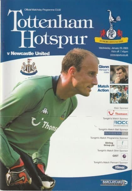 Tottenham Hotspur v Newcastle United 29-Jan-2003