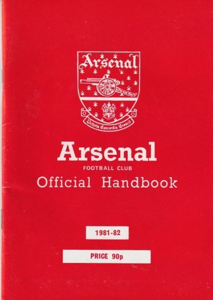 Arsenal Official Handbook 1981-82