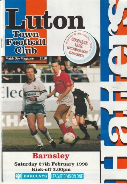 Luton Town v Barnsley 27-Feb-1993