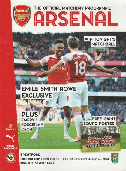 Arsenal v Brentford 26-Sep-2018