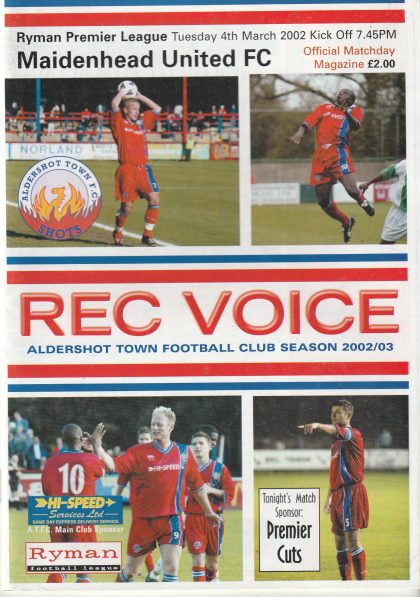 Aldershot Town v Maidenhead United  04-Mar-2003