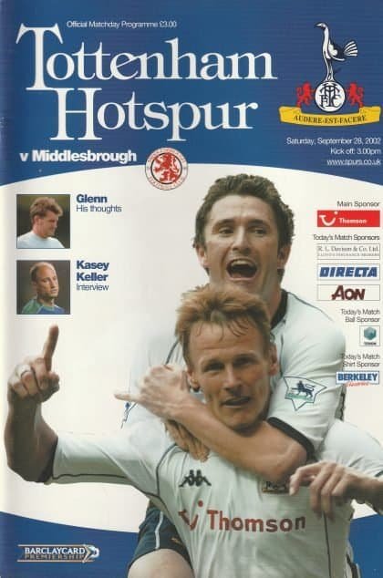 Tottenham Hotspur v Middlesbrough 28-Sep-2002