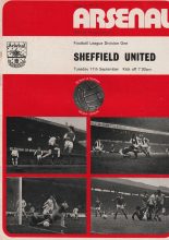 Arsenal v Sheffield United 11-Sep-1973