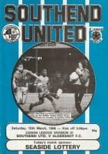 Southend United v Aldershot 15-Mar-1986