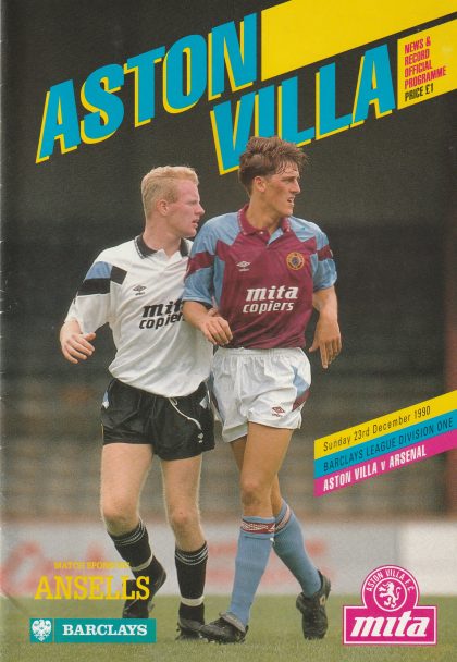Aston Villa v Arsenal 23-Dec-1990