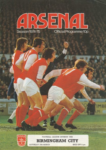 Arsenal v Birmingham City 15-Mar-1975