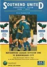 Southend United v Birmingham City 20-Dec-1996