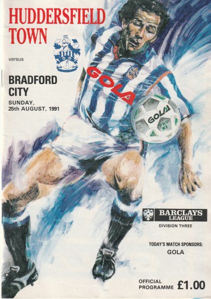 Huddersfield Town v Bradford City 25-Aug-1991