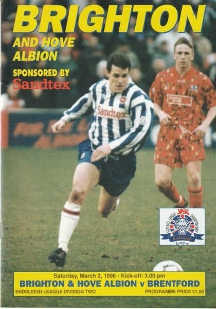 Brighton & Hove Albion v Brentford 02-Mar-1996