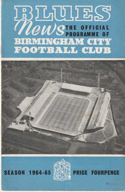 Birmingham City v Burnley  12-Sep-1964