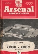 Arsenal v Burnley 19-Apr-1958